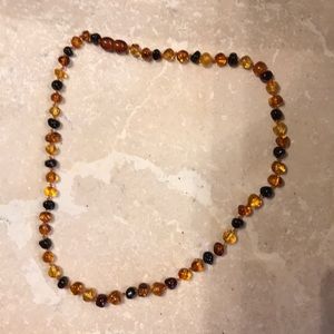 Baltic amber therapeutic necklace